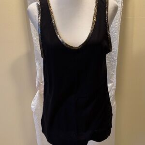 Kira Line Black and Gold Top - size Medium